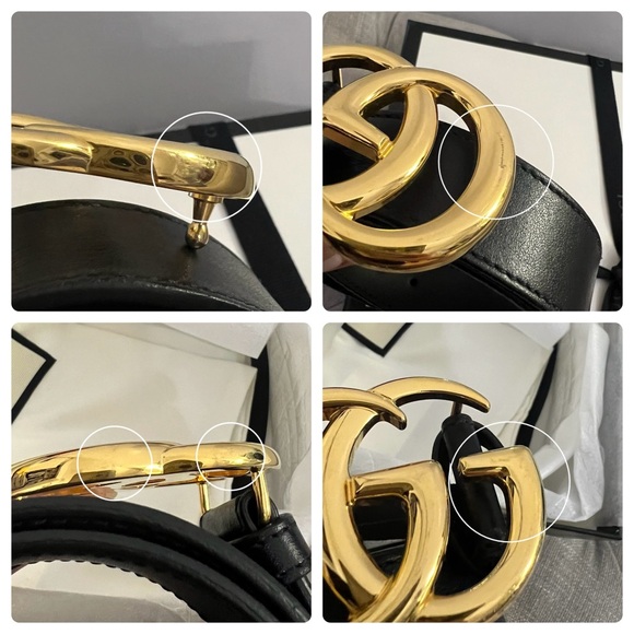 SOLD Gucci Marmont Leather Belt with Shiny Buckle - Size 70 (US 24) - Picture 6 of 11